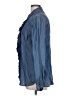 Express 100% Lyocell Blue Long Sleeve Button-Down Shirt Size L - photo 5