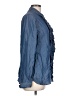 Express 100% Lyocell Blue Long Sleeve Button-Down Shirt Size L - photo 4