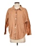 Assorted Brands Tan 3/4 Sleeve Button-Down Shirt Size S - photo 1