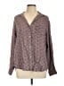 Grayson 100% Lyocell Print Brown Long Sleeve Blouse Size Lg (4) - photo 1