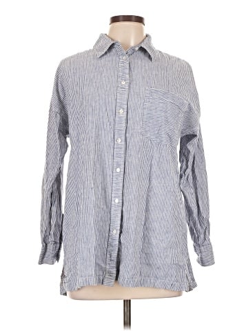 Zara Basic Long Sleeve Button-Down Shirt (view 1)