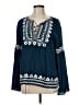 Parker 100% Rayon Blue Long Sleeve Blouse Size M - photo 1