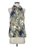 MNG Blue Sleeveless Blouse Size 4 - photo 1