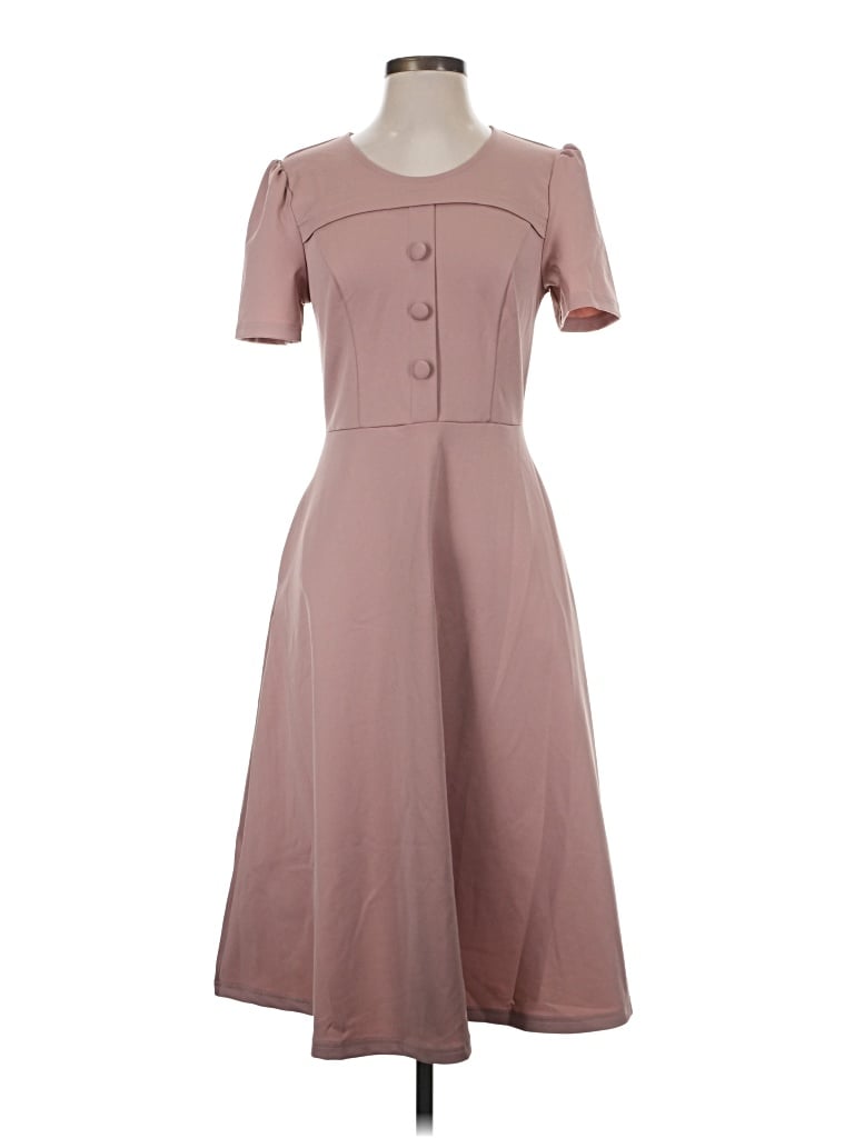 Pre-owned Assorted Brands Casual Dress In Brown