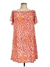 West Loop Print Orange Cocktail Dress Size L - photo 1