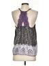 Blue Rain 100% Polyester Purple Sleeveless Blouse Size S - photo 2
