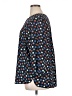 Not Your Daughter's Jeans 100% Polyester Polka Dots Blue 3/4 Sleeve Blouse Size XL - photo 5
