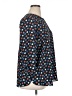 Not Your Daughter's Jeans 100% Polyester Polka Dots Blue 3/4 Sleeve Blouse Size XL - photo 4