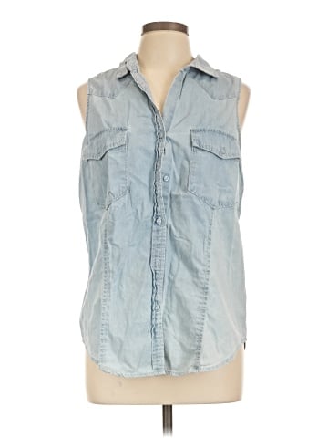 Faded Glory Sleeveless Button-Down Shirt (view 1)