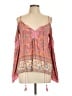 Angie 100% Rayon Pink 3/4 Sleeve Blouse Size L - photo 1
