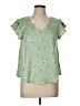 Mine Green Short Sleeve Blouse Size L - photo 1
