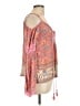 Angie 100% Rayon Pink 3/4 Sleeve Blouse Size L - photo 4