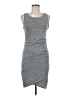 Tildon Solid Gray Casual Dress Size M - photo 1