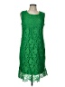 Nina Leonard 100% Polyester Green Cocktail Dress Size L - photo 1