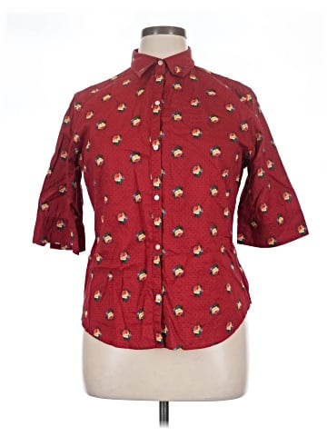 Lauren by Ralph Lauren 3/4 Sleeve Button-Down Shirt (view 1)