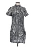 Zara Basic 100% Linen Animal Print Silver Casual Dress Size S - photo 1