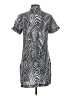 Zara Basic 100% Linen Animal Print Silver Casual Dress Size S - photo 2