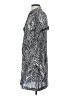 Zara Basic 100% Linen Animal Print Silver Casual Dress Size S - photo 5