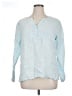 L.L.Bean 100% Linen Blue Long Sleeve Blouse Size XL - photo 1