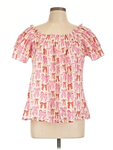She + Sky Short Sleeve Blouse (view 1)