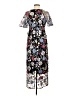 JS Collections 100% Polyester Floral Black Cocktail Dress Size 6 - photo 2