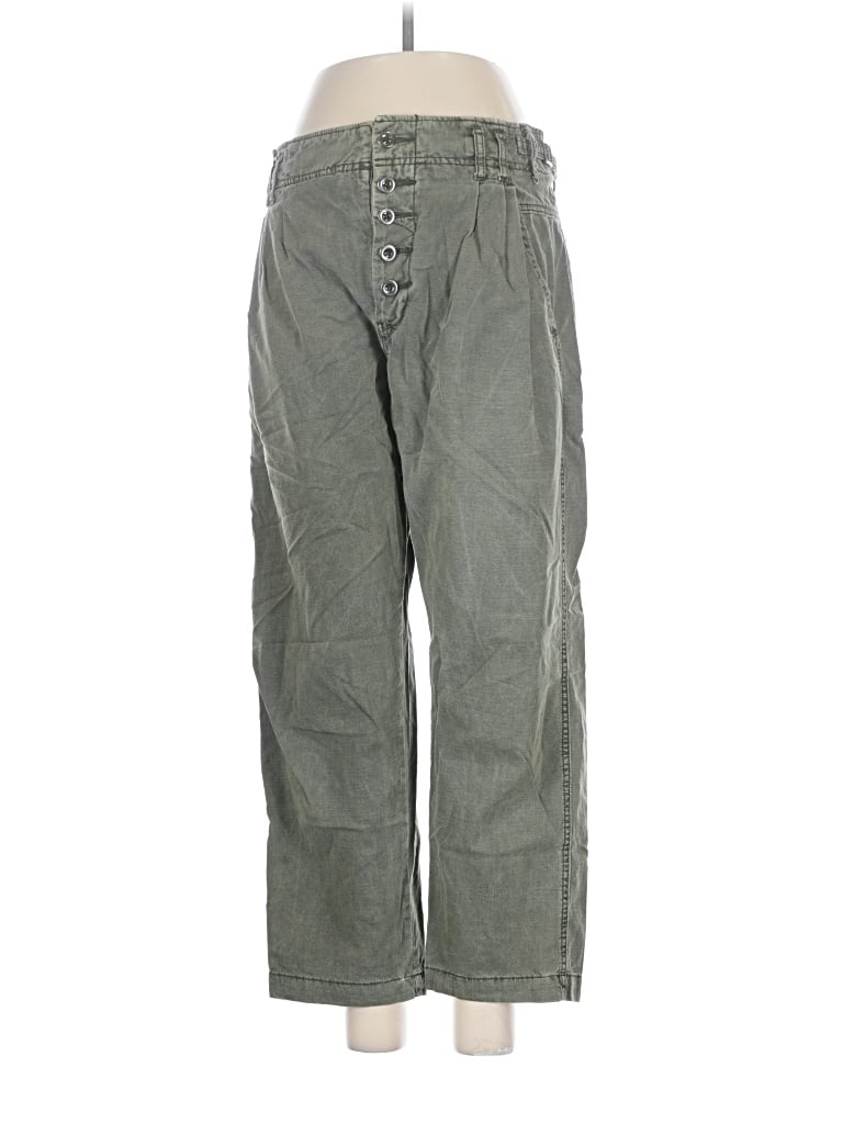 Pre-owned Free People Cargo Pants In Green