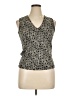 DKNY 100% Polyester Gray Sleeveless Blouse Size 1X - photo 1