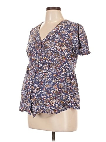 Isabel Maternity Short Sleeve Blouse (view 1)