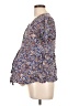 Isabel Maternity 100% Rayon Blue Short Sleeve Blouse Size L - photo 5