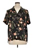DR2 100% Polyester Floral Black Short Sleeve Blouse Size XL - photo 1