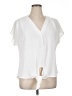 Weston 100% Polyester White Short Sleeve Blouse Size XL - photo 1