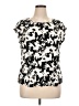 Elle Black Short Sleeve Blouse Size XL - photo 1