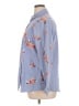 Foxcroft 100% Polyester Floral Blue Long Sleeve Blouse Size 16 - photo 5