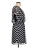 Buttons 100% Polyester Chevron-herringbone Gray Casual Dress Size M - photo 4
