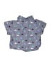 Little Beginnings 100% Cotton Blue Short Sleeve Button-Down Shirt Size 3-6 mo - photo 2
