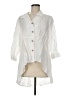 Lisa Bayne White 3/4 Sleeve Button-Down Shirt Size M - photo 1