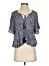 Rewind 100% Rayon Blue Short Sleeve Blouse Size S - photo 1