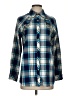 Tolani Plaid Blue Long Sleeve Button-Down Shirt Size S - photo 1