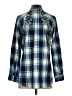 Tolani Plaid Blue Long Sleeve Button-Down Shirt Size S - photo 2