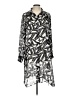 Kasper Graphic Silver Casual Dress Size L - photo 1