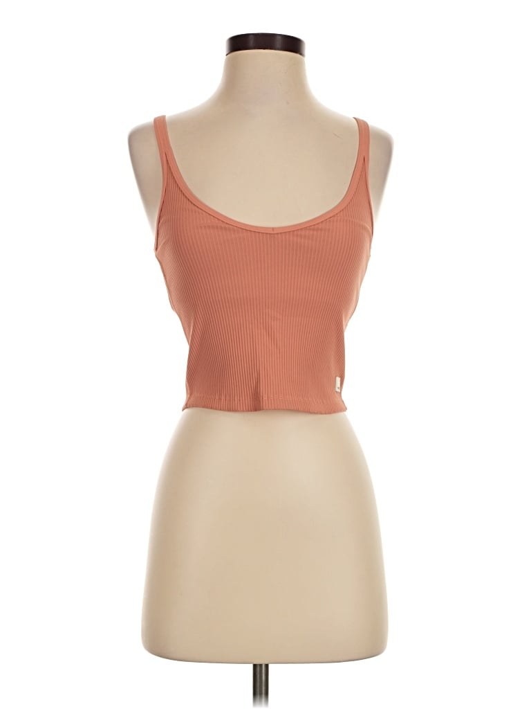 Pre-owned Vuori Tank Top Orange Strapless Neckline Tops