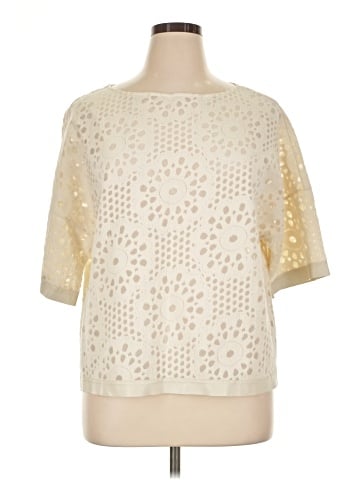 Lafayette 148 New York Short Sleeve Top (view 1)