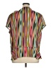 East5th 100% Polyester Stripes Green Short Sleeve Blouse Size 1X - photo 2