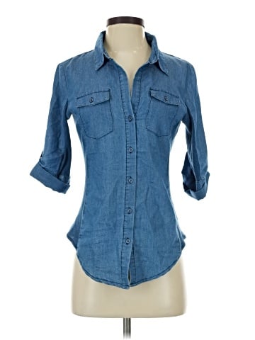 cavalini 3/4 Sleeve Button-Down Shirt (view 1)