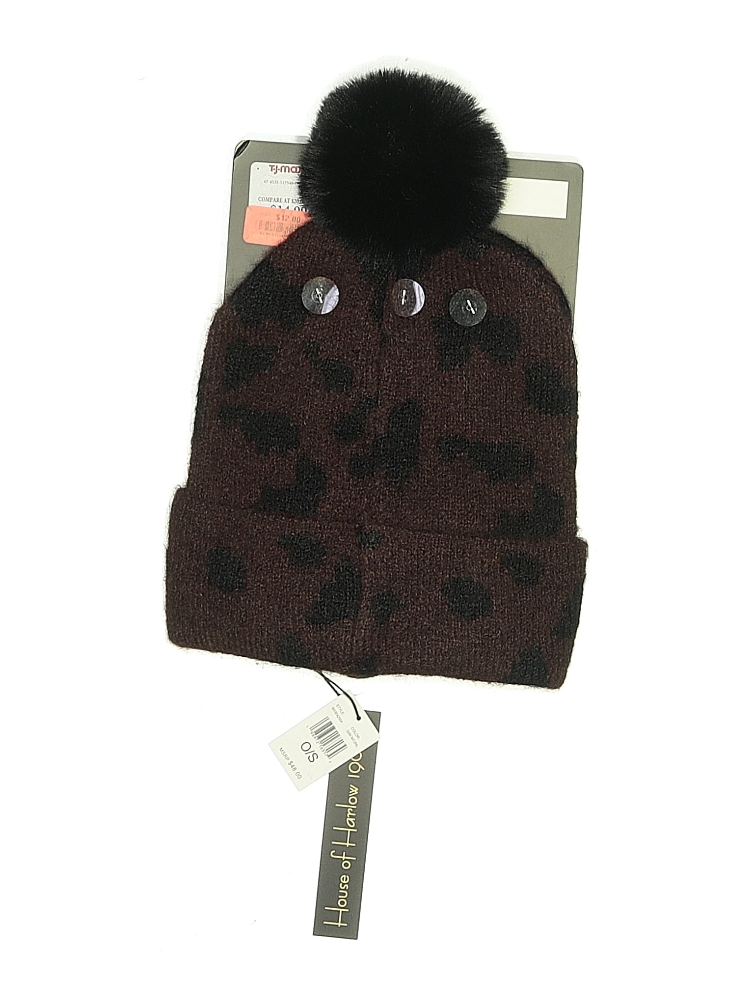House of Harlow 1960 fur newsboy hat NWT House Of Harlow 1960 100% Black Wool Floppy Hat Womens  main image 2