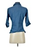 cavalini Blue 3/4 Sleeve Button-Down Shirt Size S - photo 2