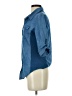 cavalini Blue 3/4 Sleeve Button-Down Shirt Size S - photo 5