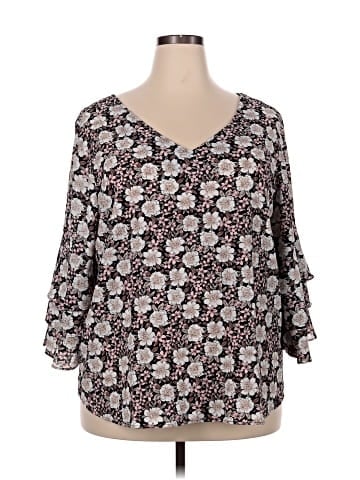 Roz & Ali 3/4 Sleeve Blouse (view 1)