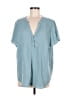 Torrid Teal Short Sleeve Blouse Size Med Plus (00) - photo 1