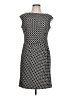 Chaps Houndstooth Black Casual Dress Size L - photo 1
